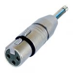 Neutrik NA2FP átalakító 3 pólusú XLR aljzat-mono jack