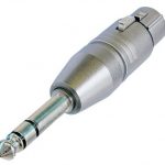 Neutrik NA3FP átalakító 3pólusú XLR aljzat - 6.3 sztereo jack dugó