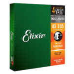 Elixir Nanoweb Coating 14077 Light Medium 45-105 Nickel Plated Steel 4húros basszusgitár húrkészlet