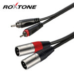 Roxtone Samurai RACC190L 3 kábel 2XLR(papa) - 2RCA 3m