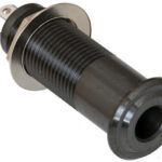 Hosco H-EP-108B fekete mono 6.3mm jack aljzat egyenes hosszú elektromos akusztikus gitárokba