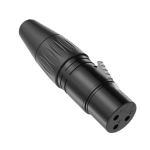 Worldmix XLR3 egyenes lengő aljzat fekete EC3F-B