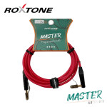 Roxtone gitárkábel áttetsző piros 3m MGJJ170L3-TRD 6.3 Jack2-6.3 pipa Jack2 Master Series