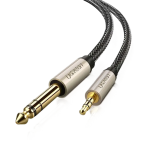 Ugreen AV127 2m TRS 3.5-6.3 stereo jack-jack szerelt audiókábel (szürke)
