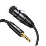 Ugreen AV182 XLR(m) - 3.5st Jack 2m mikrofon kábel fekete