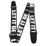 Perri&apos;s The Beatleas Let It Be 50mm textil gitárheveder fehér logo fekete