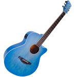 Soundsation SaguaroHW-CE BL mini Jumbo Cutaway elektroakusztikus gitár kék