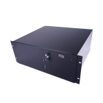 FOS 4U IRack Drawer fekete zárható rack fiók 19" 4U magas 39cm mély