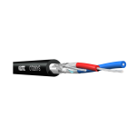 Klotz OT206YS AES/EBU/DMX kábel 2x0.22 mm2 sodrott árnyékolás 110 Ohm 47pF/m fekete PVC