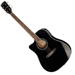 Harley Benton D120CE-LH-BK dreadnought elektroakusztikus gitár fekete BALKEZES