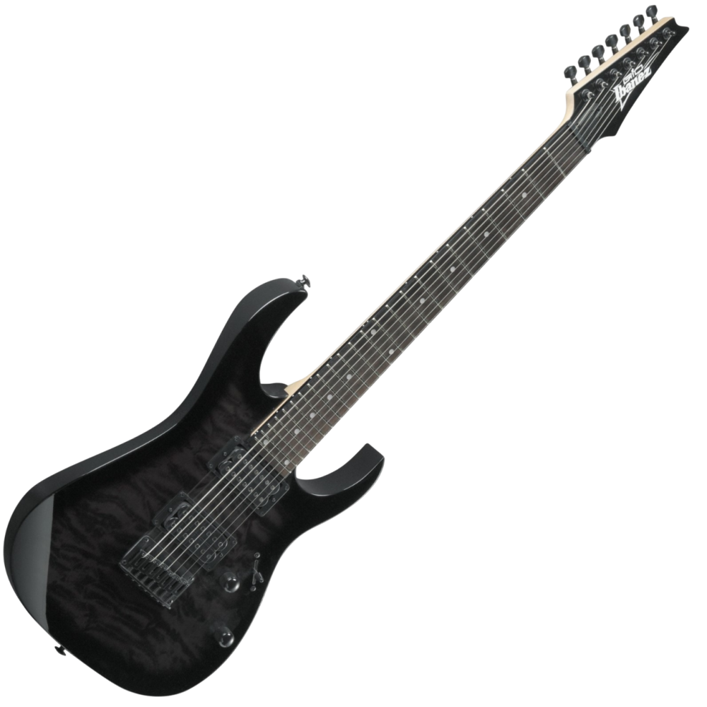 Ibanez GRG7221QA-TKS Transparent Black Burst 7húros elektromos gitár áttetsző fekete - Image 3