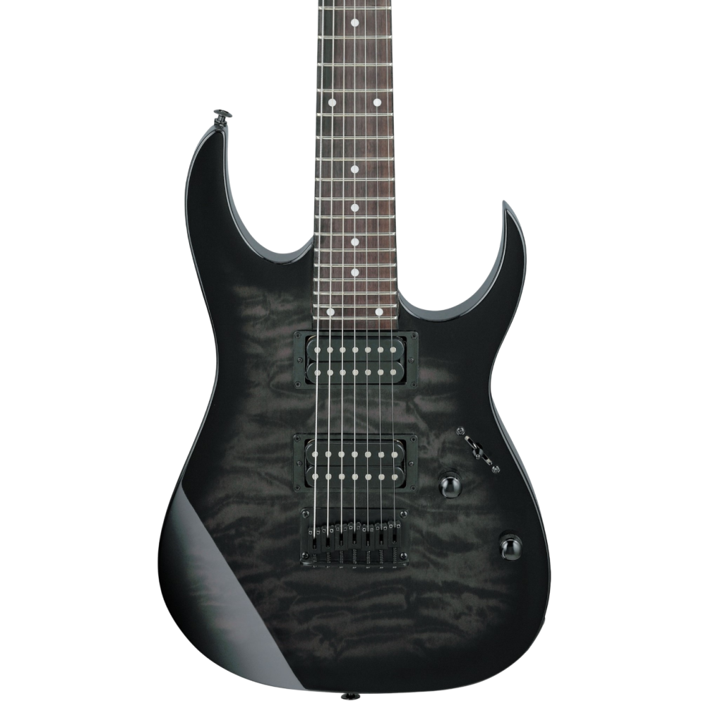 Ibanez GRG7221QA-TKS Transparent Black Burst 7húros elektromos gitár áttetsző fekete - Image 4